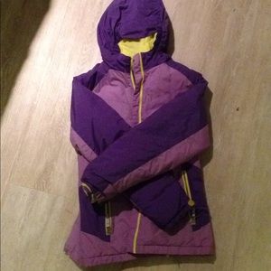Kids yellow and purple winter coat